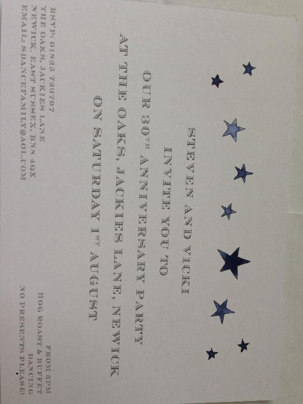 Anniversary invites