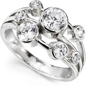 Rainfall diamond ring