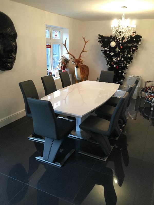 Richmond 180cm white high gloss table
