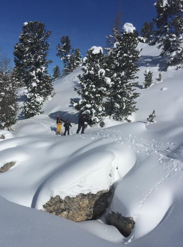 Great ski tour in the Dolomites