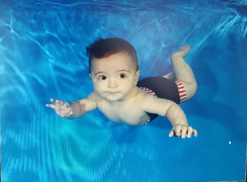 Happy little water baby