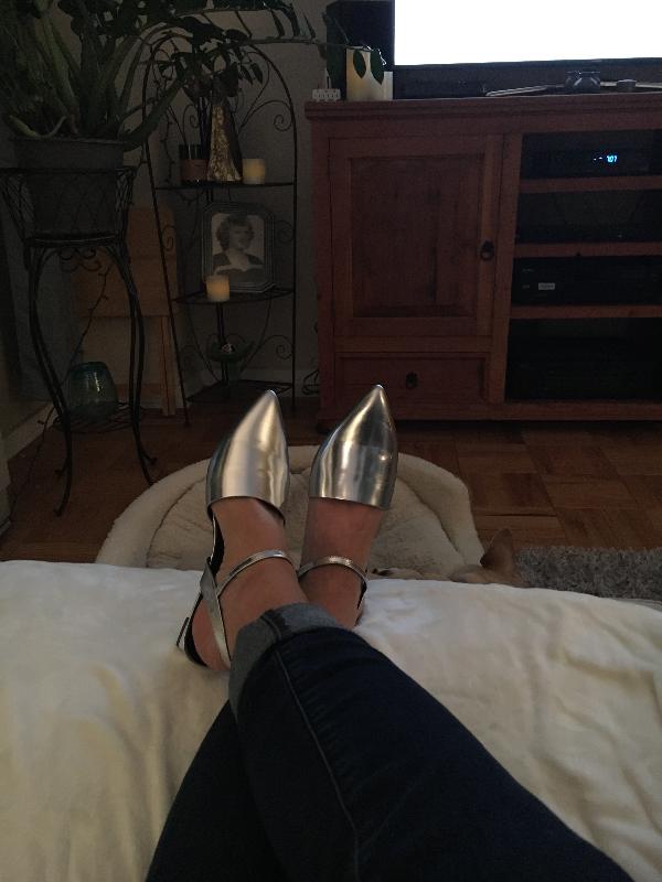 Love my silver Jigsaw shoes!
