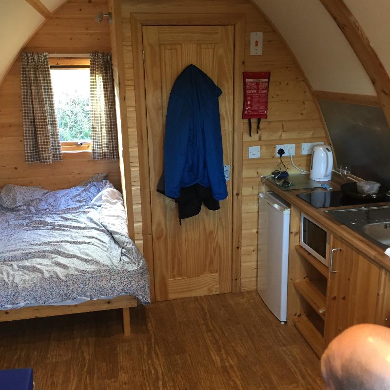 Very friendly welcome and shown to a lovely, clean pod or wig wam as they c...
