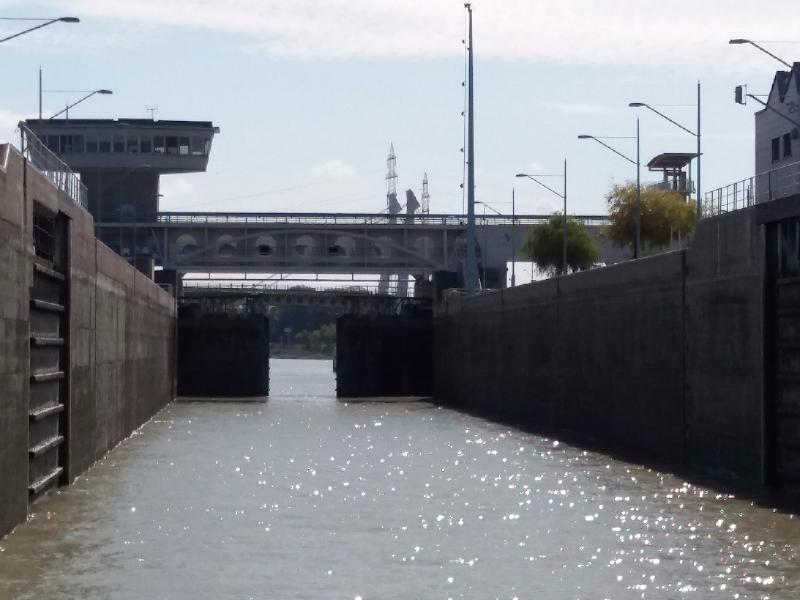 Enjoyed going through the Danube lock on the boat trip