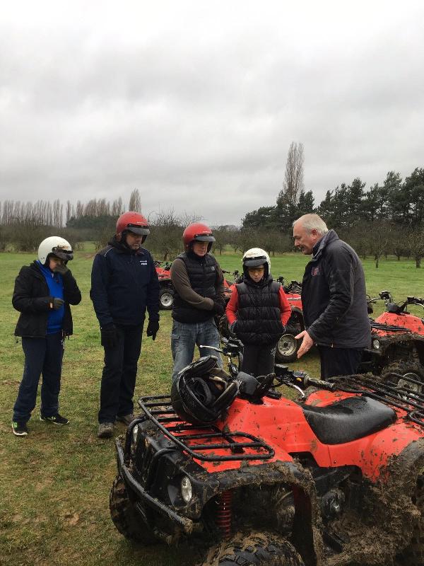 Cold & wet but we had excellent fun Quad Biking with two 13yr year old lads