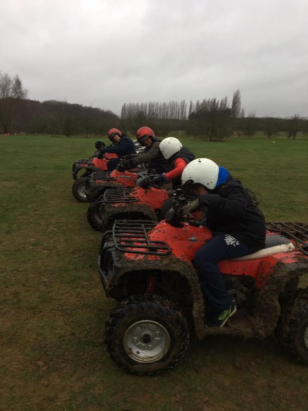 Cold & wet but we had excellent fun Quad Biking with two 13yr year old lads