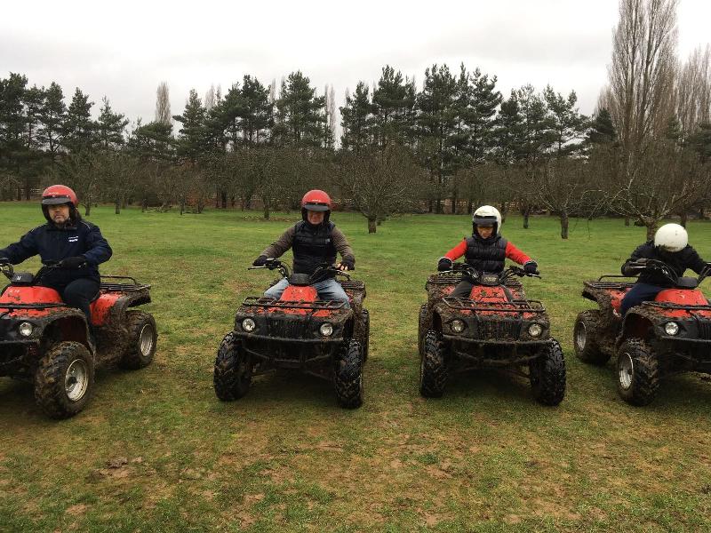 Cold & wet but we had excellent fun Quad Biking with two 13yr year old lads