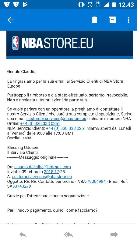 Servizio clienti TOP, spedizione pessima