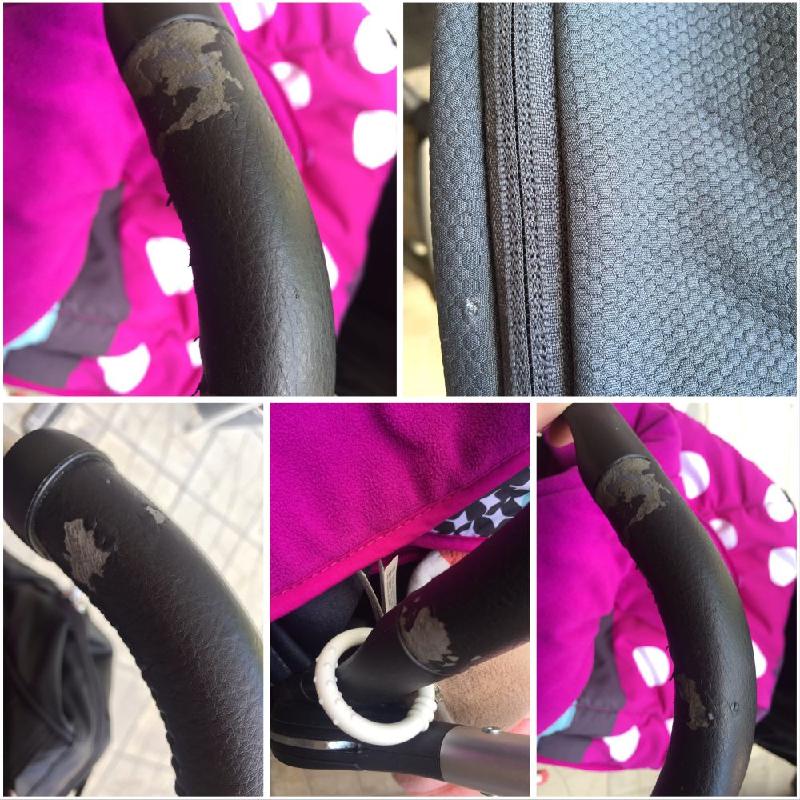 Peeled off pieces of leather handlebar directly in the mouth of my baby