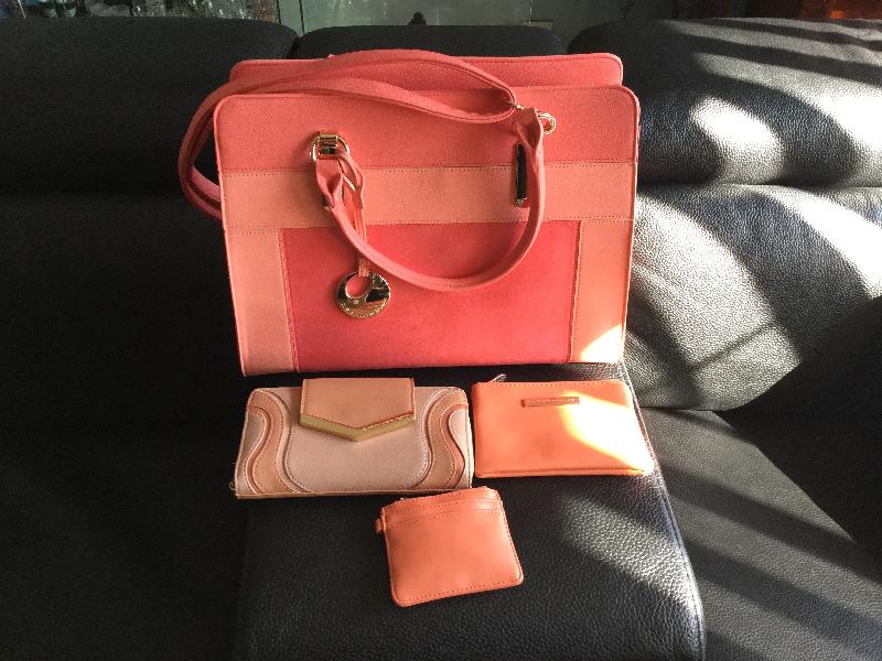 Coral Alexandra Panel Tote Bag