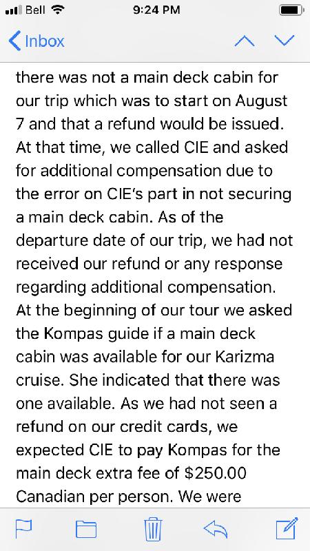 Booking error and no response to my emails.