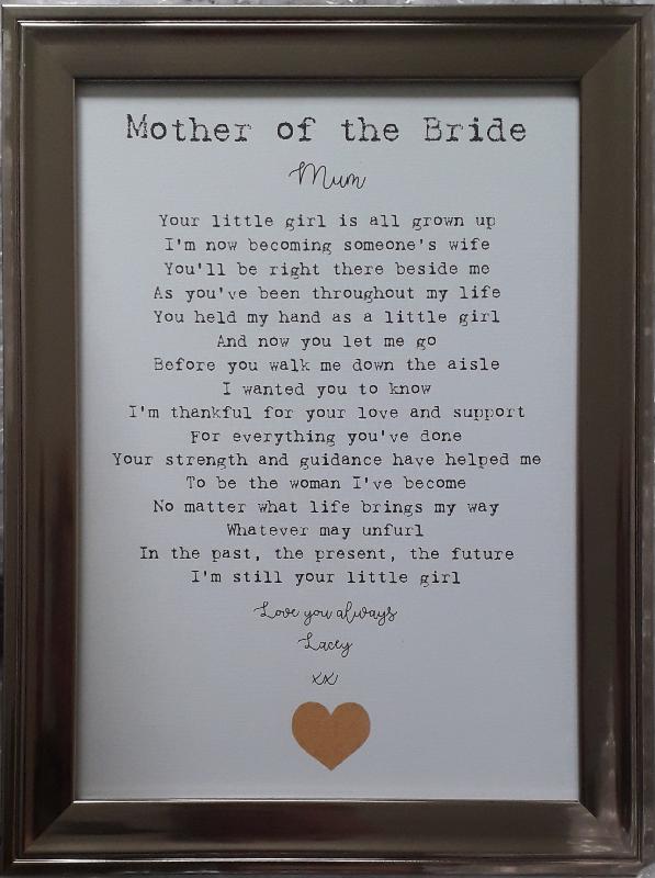 Perfect gift for your mum if she is walking you down the aisle