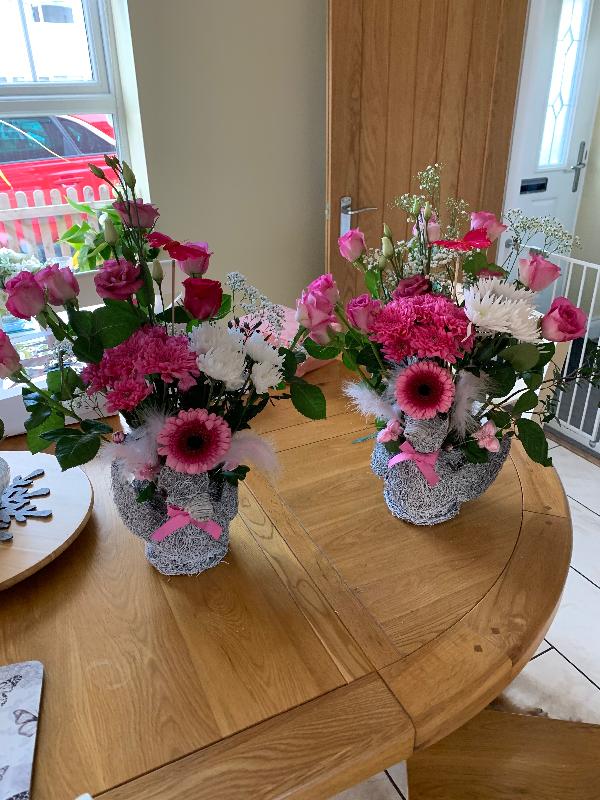 Bought for my granddaughters christening .I’m no pro but made beautiful arr