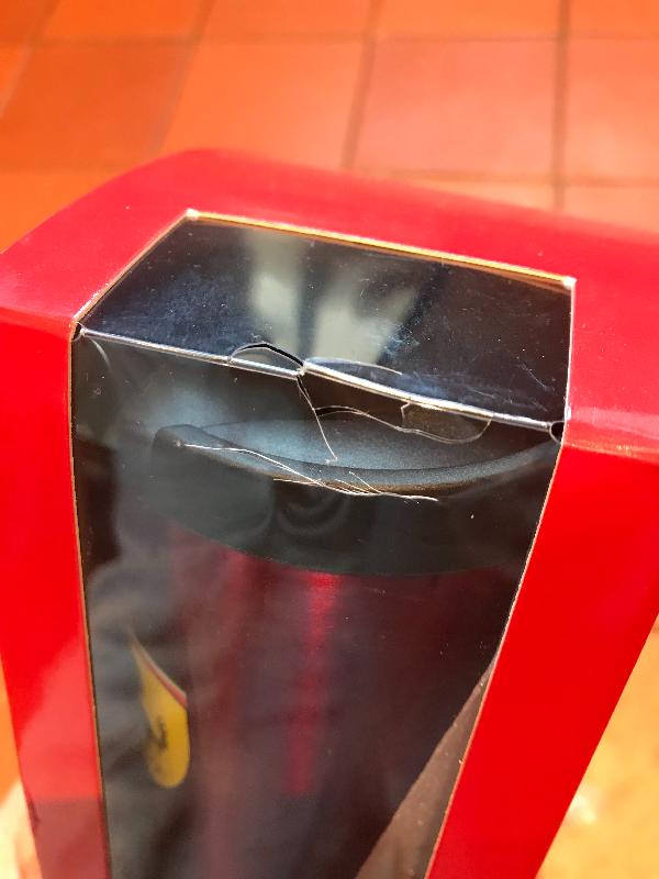 Box was badly damaged