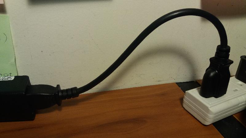 Cable Leader 1ft 3-Prong Notebook AC Power Cord IEC320 C5 to NEMA 5-15P/ Wh