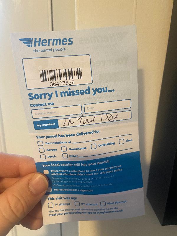 Item not arrived