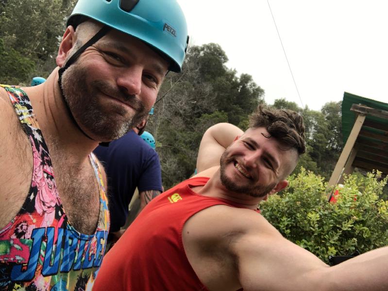 Our first time zip lining and we had an absolute BLAST