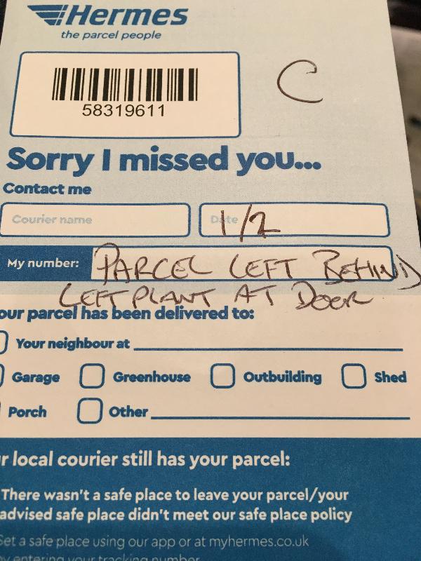 Delivery courier needs replacing
