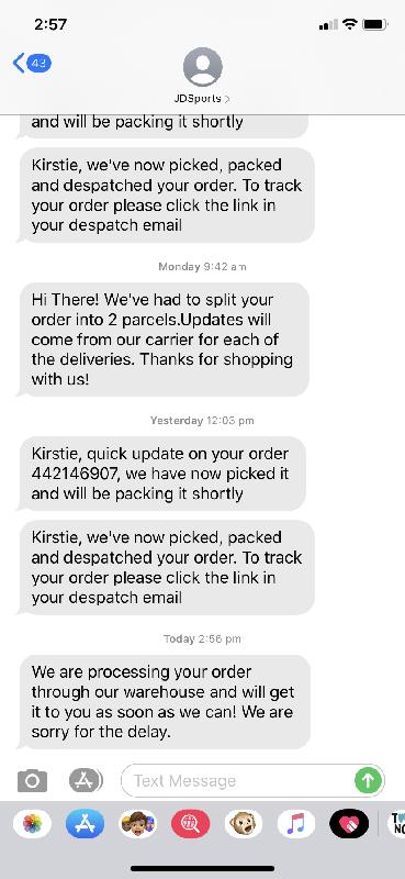 Ordered Easter Day got the stuff a few days later