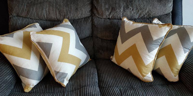 Excellent quality of curtains and matching cushions