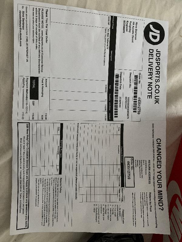 Sent wrong pair of shoes