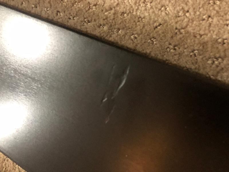 Bed was marked In several places. Railsfor timber bed were bowed, faulty