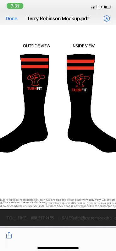 So Happy with My Socks So Professionally Done and they fit GREAT