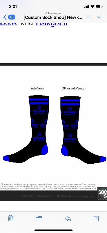 So Happy with My Socks So Professionally Done and they fit GREAT
