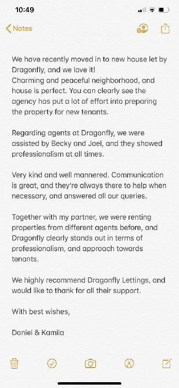 Excellent experience, thank you Dragonfly for our new home!