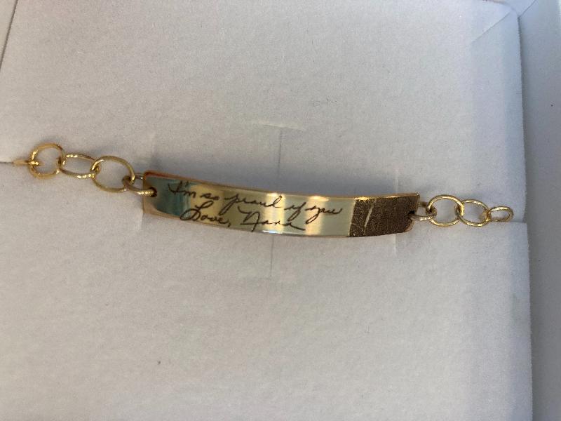 Great company; beautiful handwriting jewelry!
