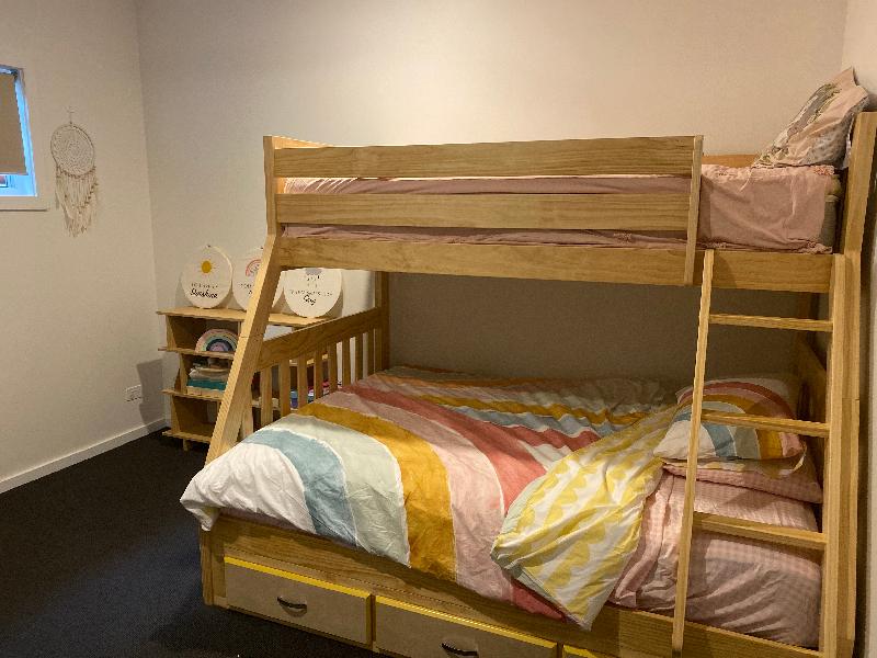 Natural Cornelia Solid Pine Triple Bunk Bed With Storage