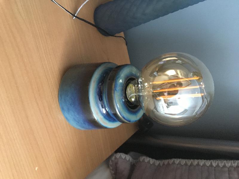 Quirky blue table lamp