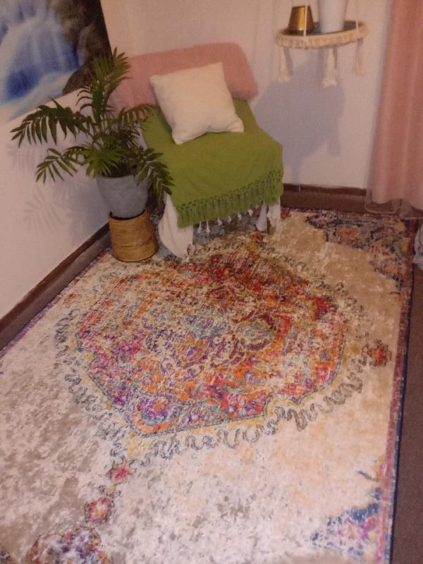 160x230cm Morgan Distressed Vintage Persian Silky Floor Rug