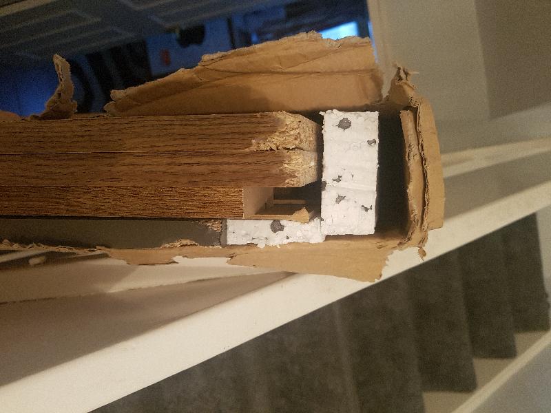 damage in 1 corner  .was hard for me to contact customer service .to replac
