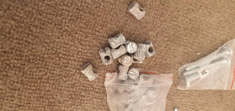 No instructions included, pieces missing, rusty screws.