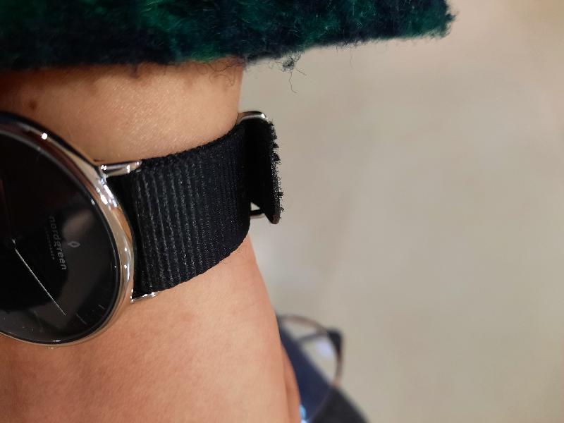 Native | Schwarzes Ziffernblatt - Nato Armband Schwarz
