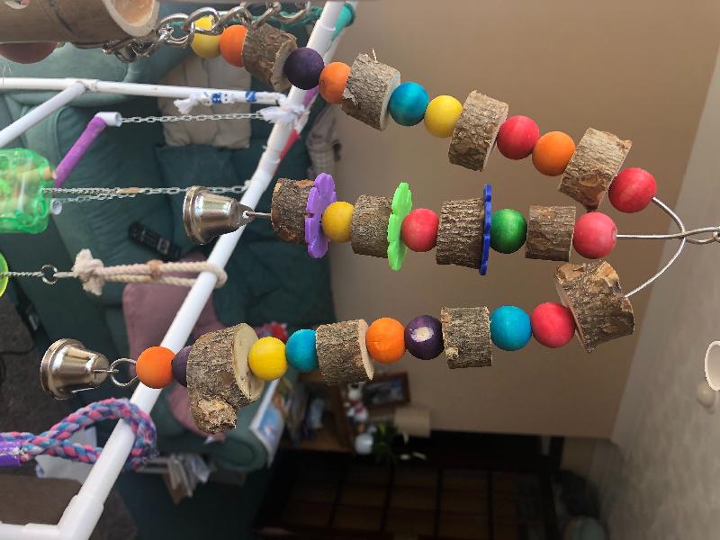 Pepper Wood Dangle Holistic Natural Wood Bird Toy