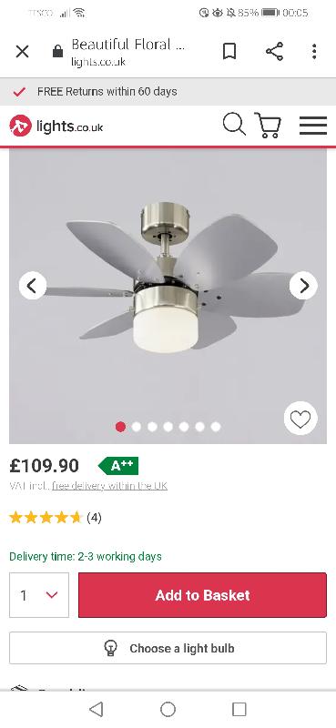 Lovely quality fan, far cheaper than anywhere else I've looked.