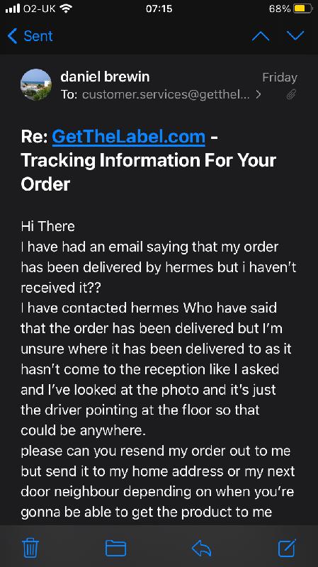 Did not receive my delivery and emailed about it 5 days ago with no reply