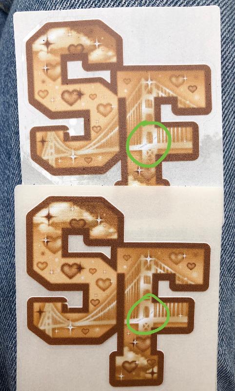 Dirt on Stickers and Defective