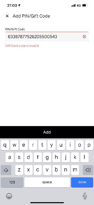 Could not use it as it said Code Invalid.