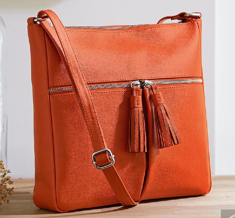 Decent leather cross-body bag