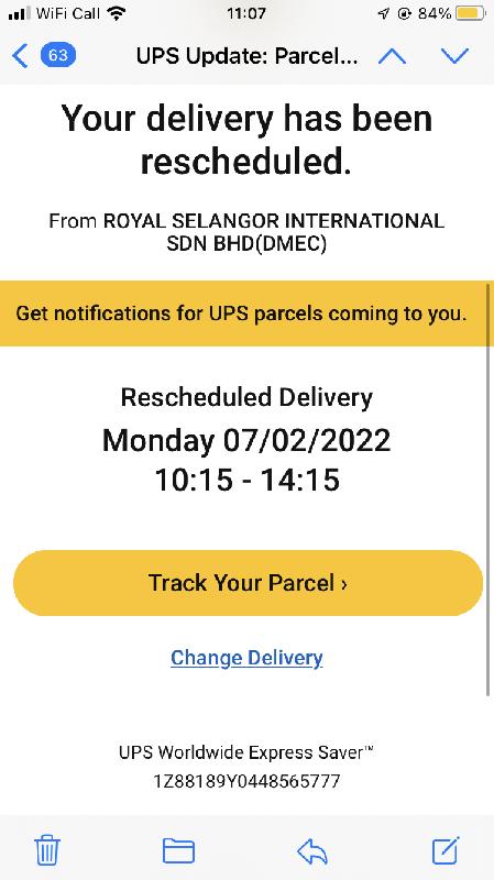 Not received the item