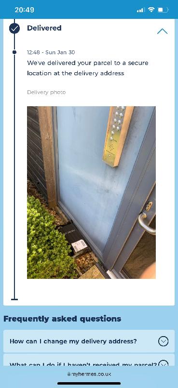 I not received parcel .