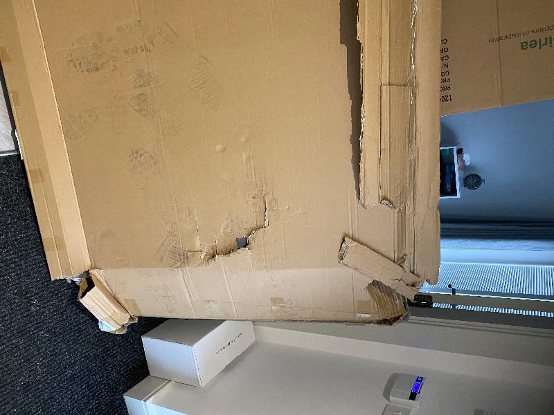 Headboard Box was badly damaged