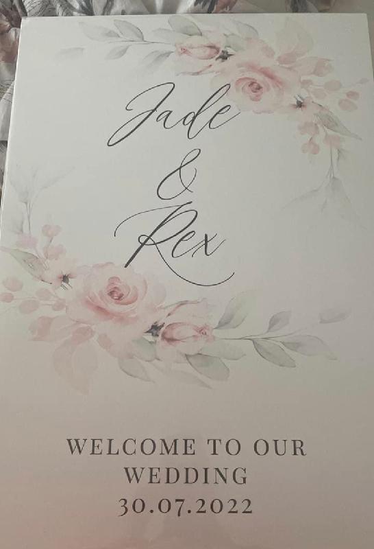 Beautiful wedding sign