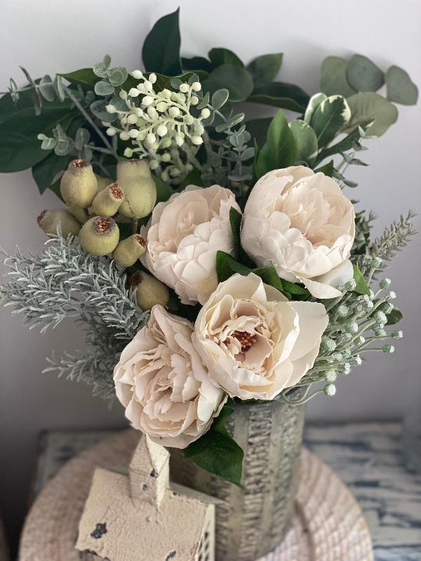 Faux Real Touch Peony Bouquet
