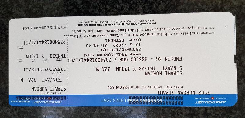 Ripping off customers by Turkish Airlines. Unfriendly staff. Never again