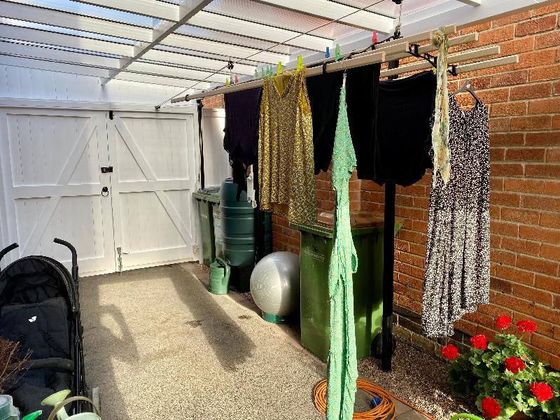 Optimises and reduces drying area under carport - Brilliant ❤️