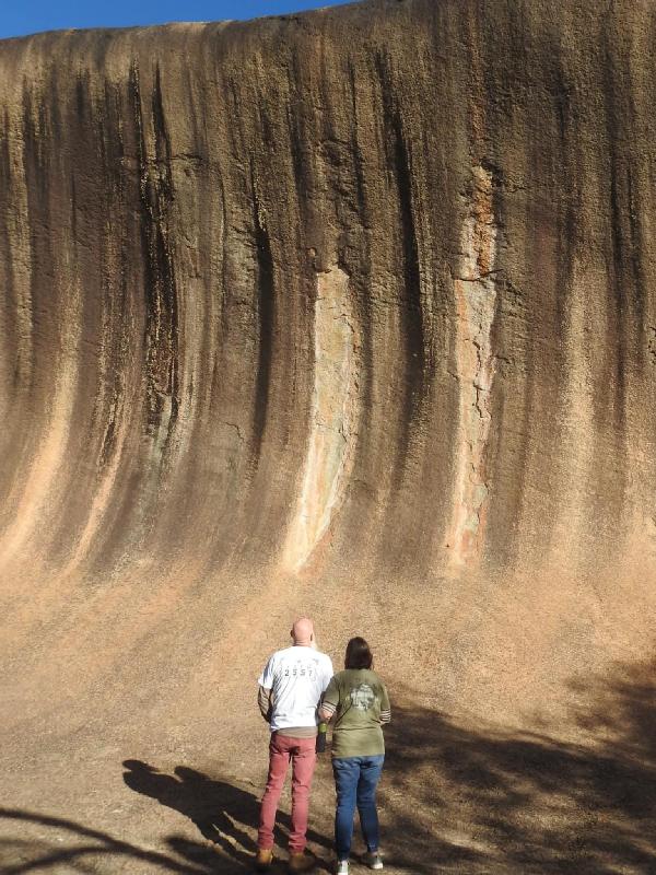 Wave rock and the local guide Sheena and her tour of the local area she car